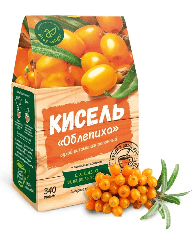 Кисель Облепиха, 340 гр, Алтай Селигор