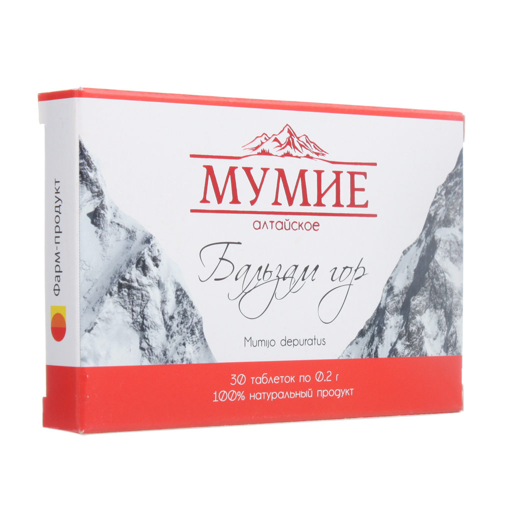 Мумие Бальзам гор, таблетки, 30 шт, Фарм-Продукт