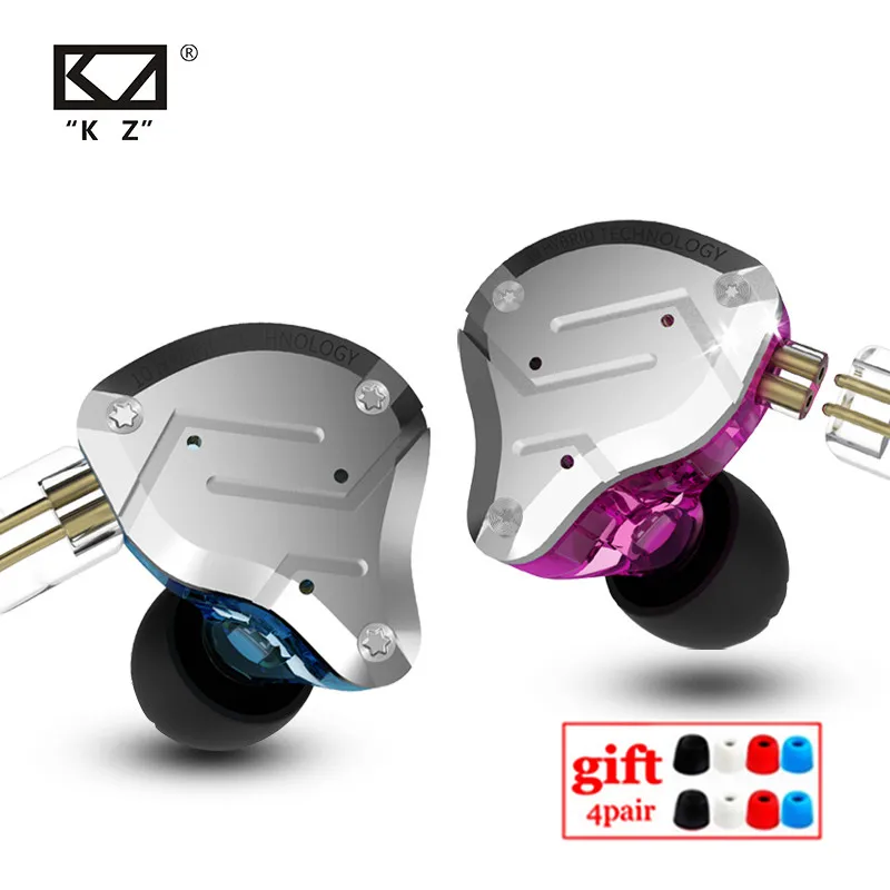 NEW KZ ZS10 PRO 4BA+1DD HIFI Metal Headset Hybrid In-ear Earphone Sport Noise Cancelling Headset KZ ZSN PRO ZST AS16 AS12 AS10