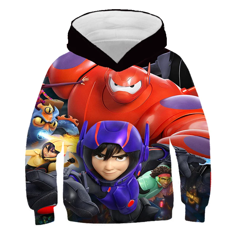 Fashion Autumn/Winter Kids Hoodie 3D printed Big Hero Marines Boys Sweatshirt Long sleeve Kids Hoodie Cartoon Kool-Aid Top