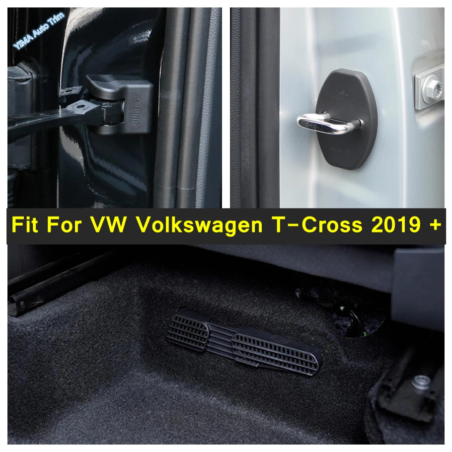 Car Door Lock Buckle Cap Protective Seat Under Dust Plug AC Vent Covers Trim Accessories For VW Volkswagen T-Cross 2019 - 2022