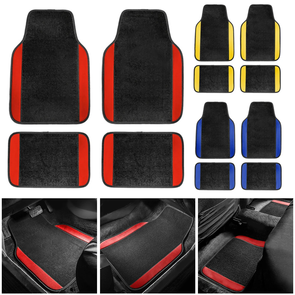 4pcs Car Floor Mat For PEUGEOT 206 206CC 207 207CC 307 307SW 308 308CC 407 408 508 508SW  Foot Pads Protector Car Accessories