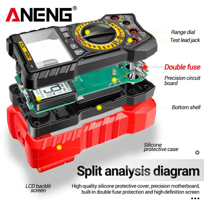 ANENG SZ19 Digital Multimeter 6000 Counts Multimetro Avometer Transistor Capacitor Tester Profissional Lcr Meter