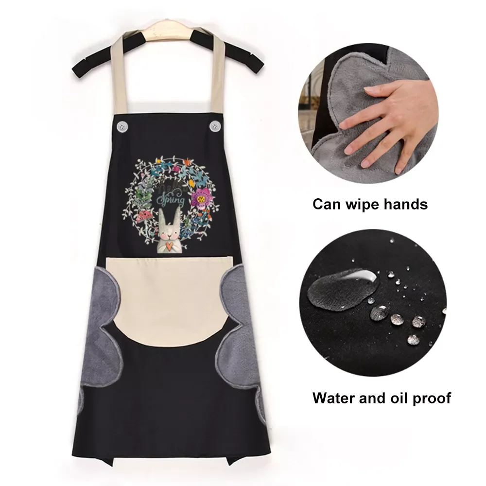 Kitchen Aprons for Women Men Household Aprons for Kitchen Wipeable Waterproof Oil-Proof tablier cuisine femme Baking Accessories