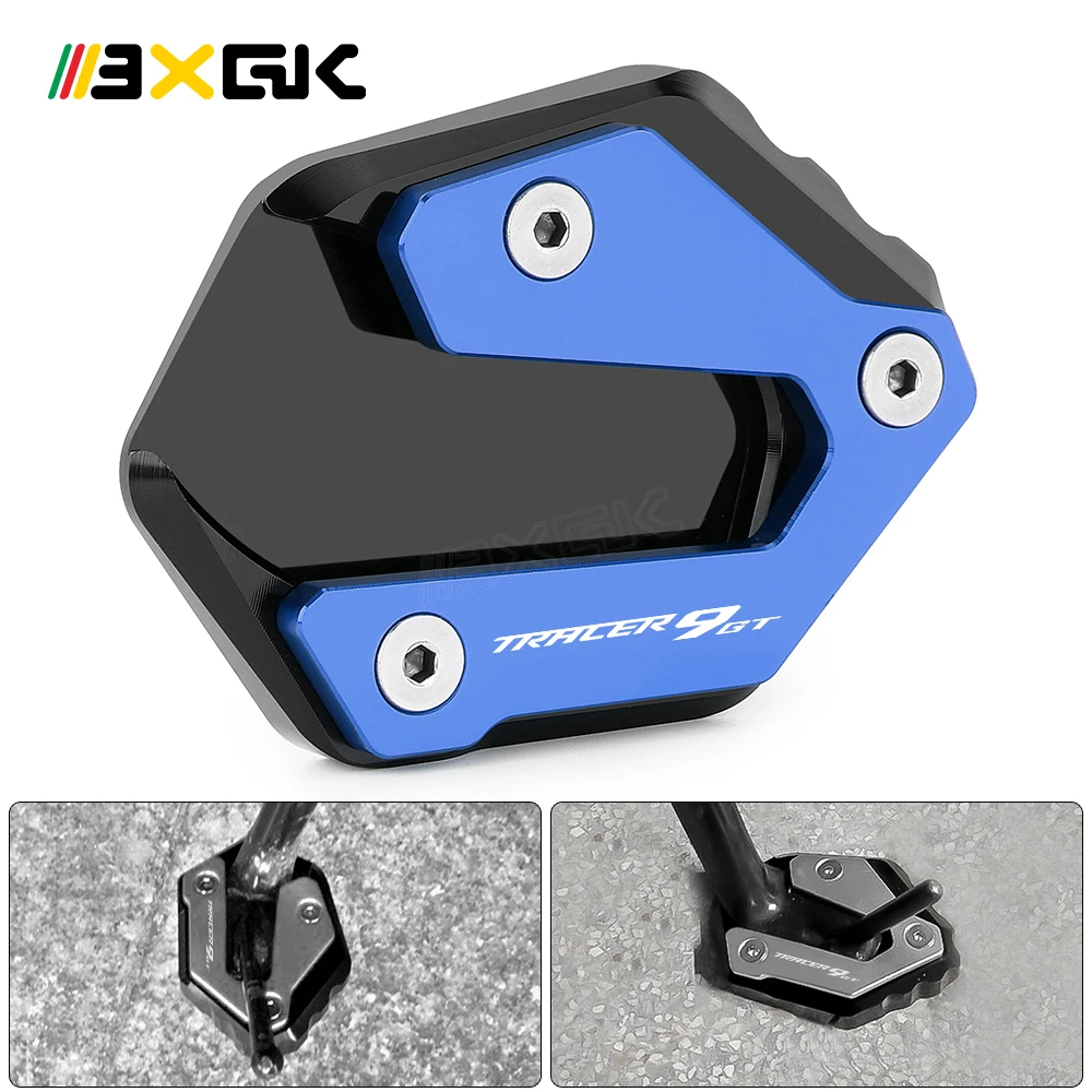 Motorcycle CNC Aluminum Foot Side Stand Extension Pad Kickstand Kick Stand Plate For Yamaha TRACER 9 GT Tracer 9GT 2021-2022