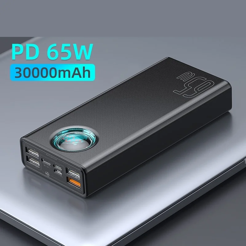 New 65W Power Bank 30000mAh/20000mAh PD Quick Charge FCP SCP Powerbank Portable External Charger For Smartphone Laptop Tablet