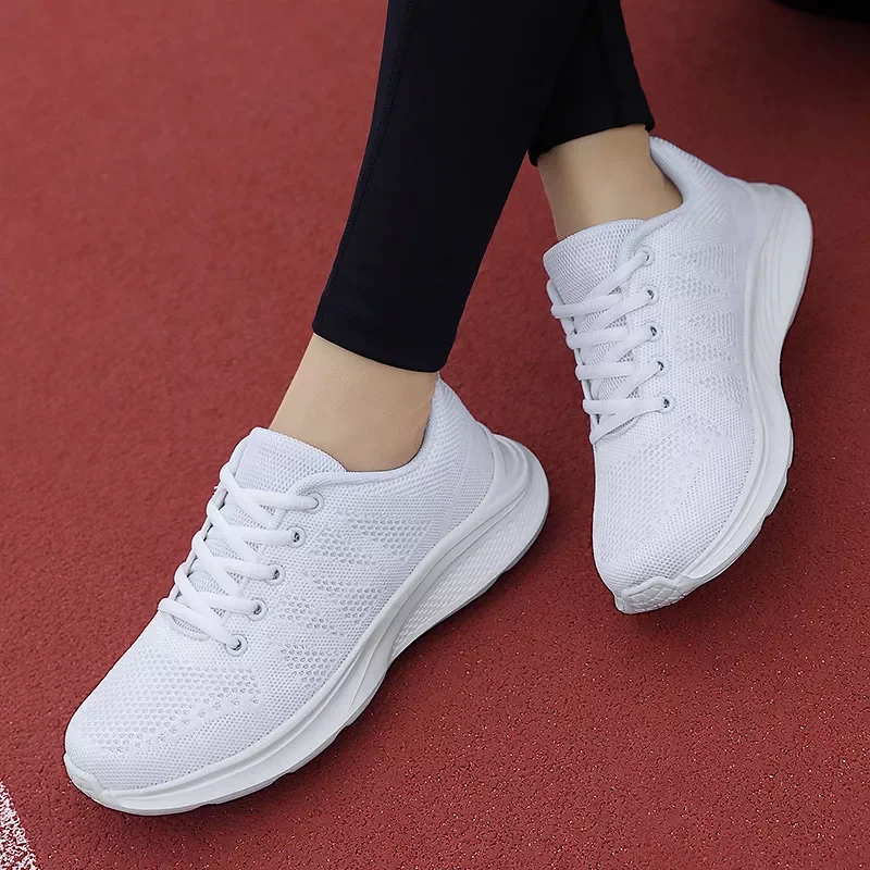 sneaker breathable mesh outdoor sports shoes lightweight casual lace up running shoes women plus size zapatillas mujer