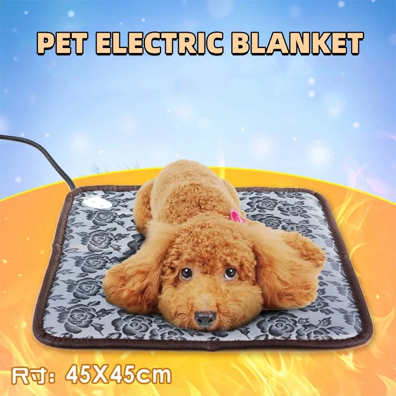 Household Merchandises 45x45cm Animals Bed Heater Mat Heating Pad Good Cat Dog Bed Body Winter Warmer Carpet Pet plush Electric Blanket Heated Seat