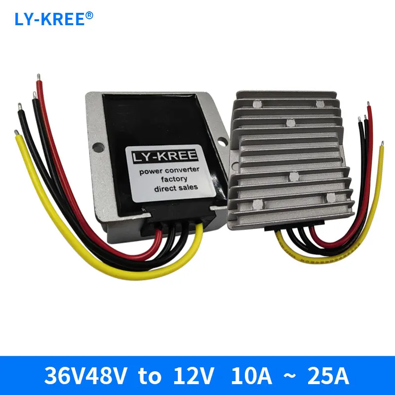 Electrical Equipment & Supplies 36V48V to 12V  Converter The Power Adapter Transformer 20-60V to 12V Buck Module On Board Voltage Stabilization 10A 20a