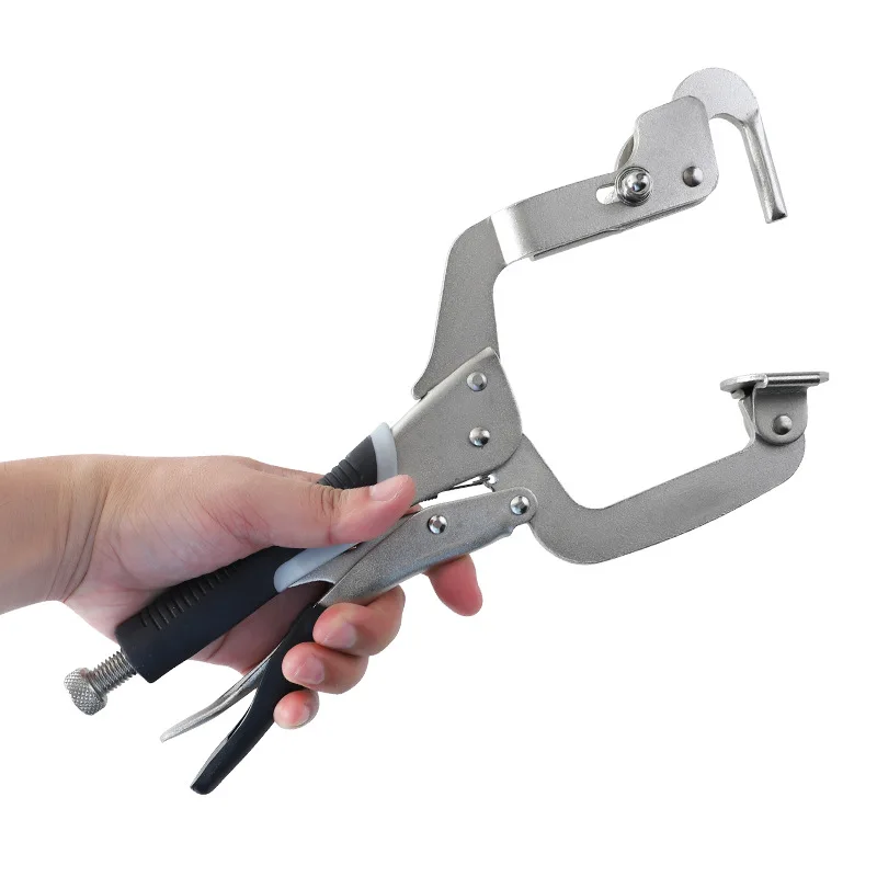 Hardware  AliExpress 2 in 1 C Clamp Strong Pliers Adjustable Right Angle Welding Carpentry Woodworking Tool Pocket Hole Face Clamp