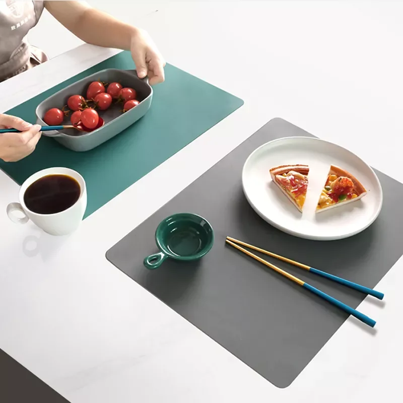 Silicone Waterproof Placemat Table Mat Heat Insulation Anti-skidding Washable Durable For Kitchen Dining