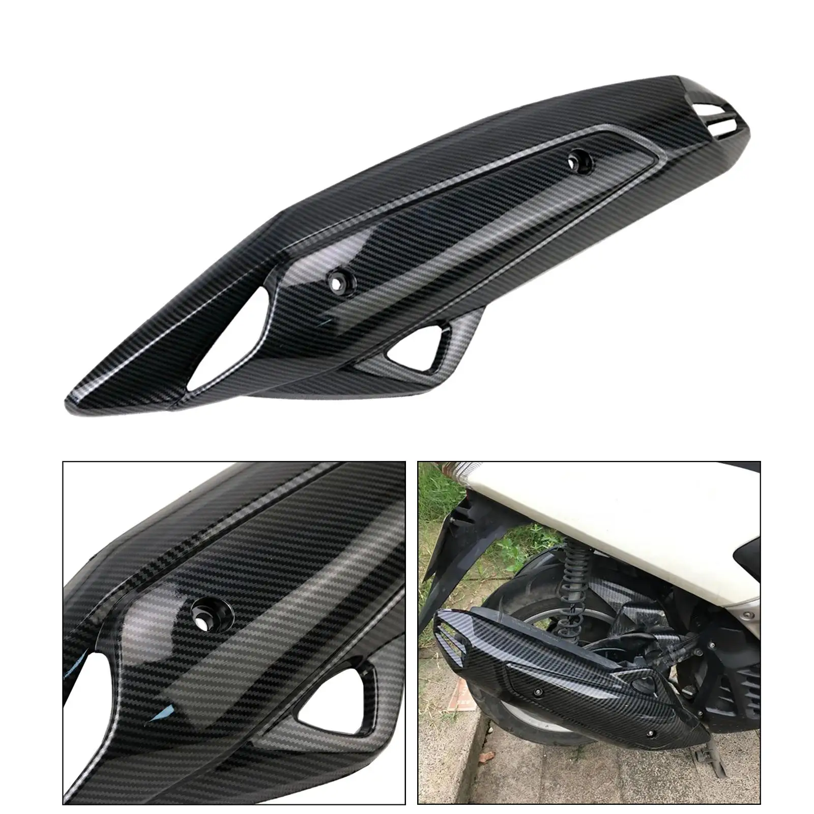 Carbon Fiber Motorcycle Exhaust Muffler Pipe Heat Shield Cover Protector fit for YAMAHA 155  155 2016