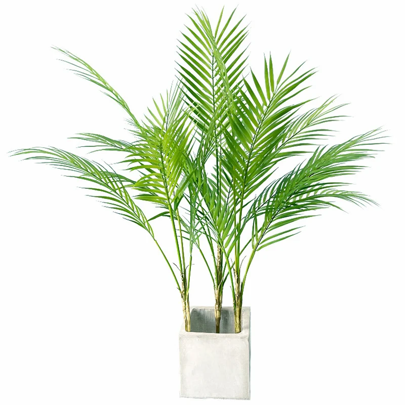 Large Artificial Palm Tree Tropical Plants Branches Fake Plant Green Palm Leaves For Christma Wedding Home Garden Office Decor