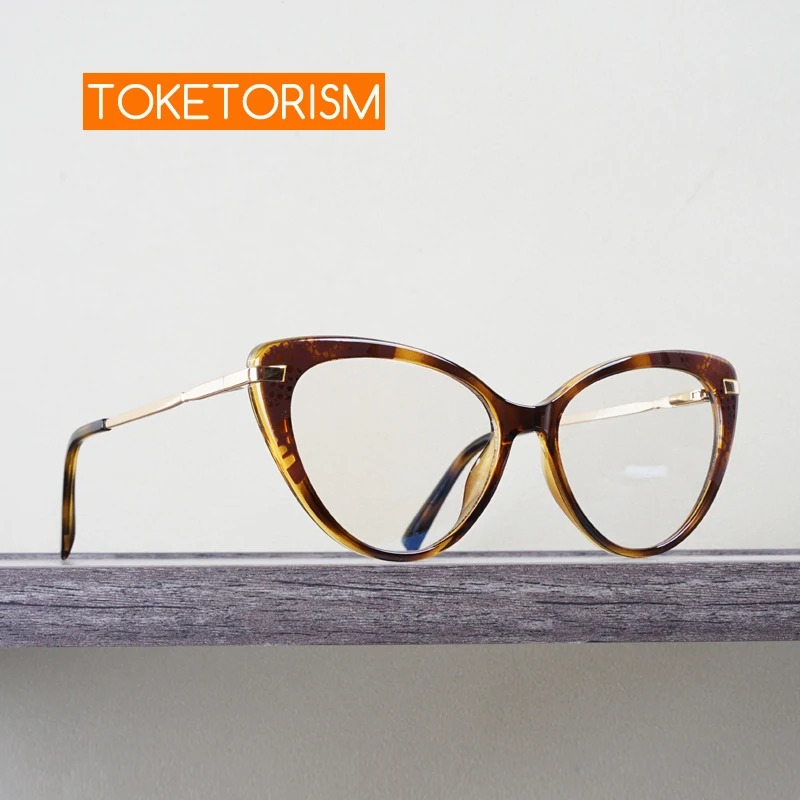 Toketorism Trending Women's Eyeglasses Anti Blue Light Glasses Classic Optical Frames 0112