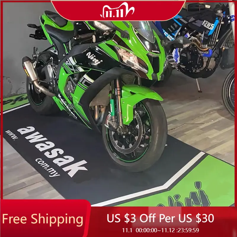 Home Textile  AliExpress Customized Motorcycle Parking Mat Display Racing Moto Carpets for BMW KTM Honda Kawasaki Ducati Yamaha Decoration Anti Slip Rugs