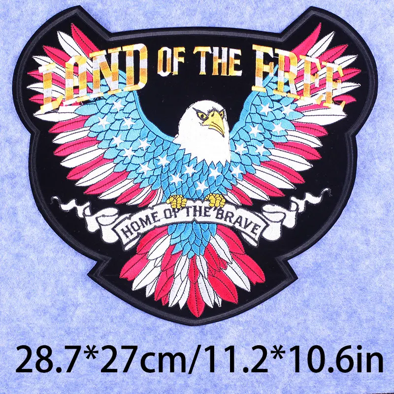 Arts,Crafts & Sewing  AliExpress Us Flag Patch Big Size Eagles Embroidered Patches Clothing Thermoadhesive Patches Emblem Usa Fusible Patch on Clothes Steam Iron