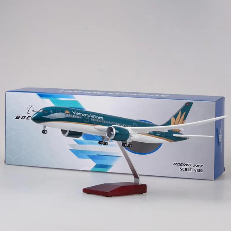 1/130 47cm Aviation 787 B787 Dreamliner Aircraft Vietnam Airlines Model Diecast Plane Airliner Display W Standable Airplane