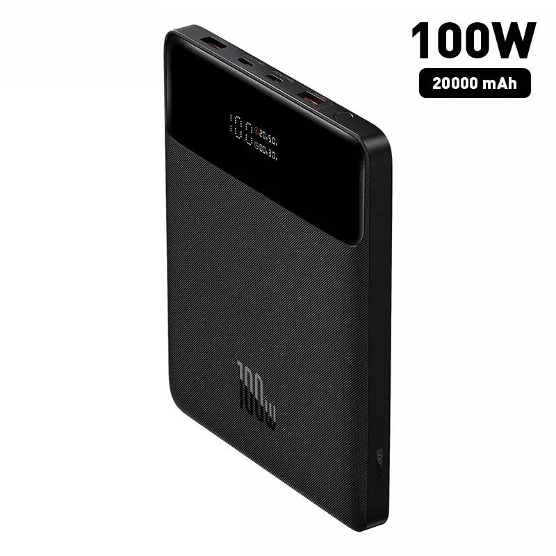 PD 100W Power Bank Fast Charging 20000mAh Digital Display Power Bank Portable External Battery For Laptops Mobile Phones