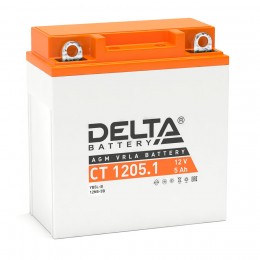 DELTA CT 1205.1 65А Обратная полярность 5 Ач (120x61x129)