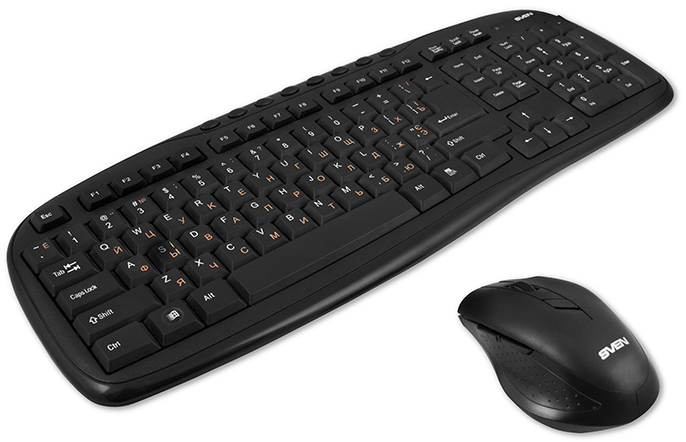 Беспроводной набор клавиатура+мышь SVEN KB-C3600W (112 кл., 800-1600DPI, 5+1 кл.)