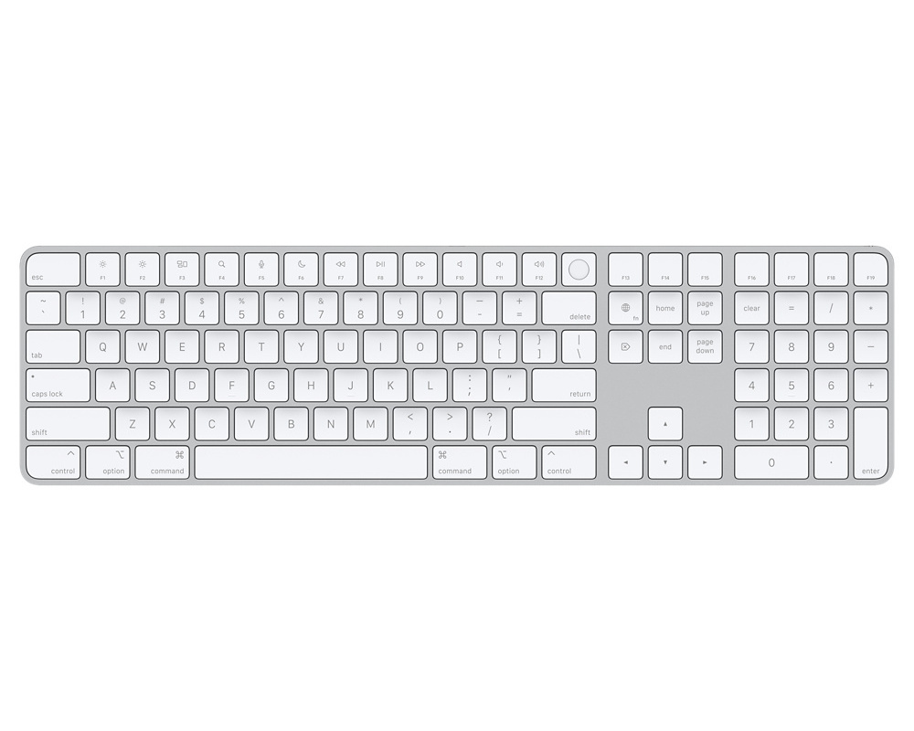 Клавиатура Apple Magic Keyboard with Touch ID and Numeric Keypad for Mac MK2C3LL/A, цвет белый