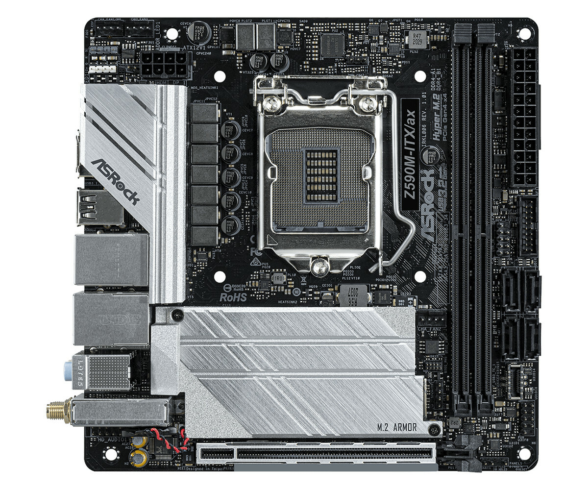 Материнская плата ASRock LGA 1200 Intel Z590 Z590M-ITX/AX