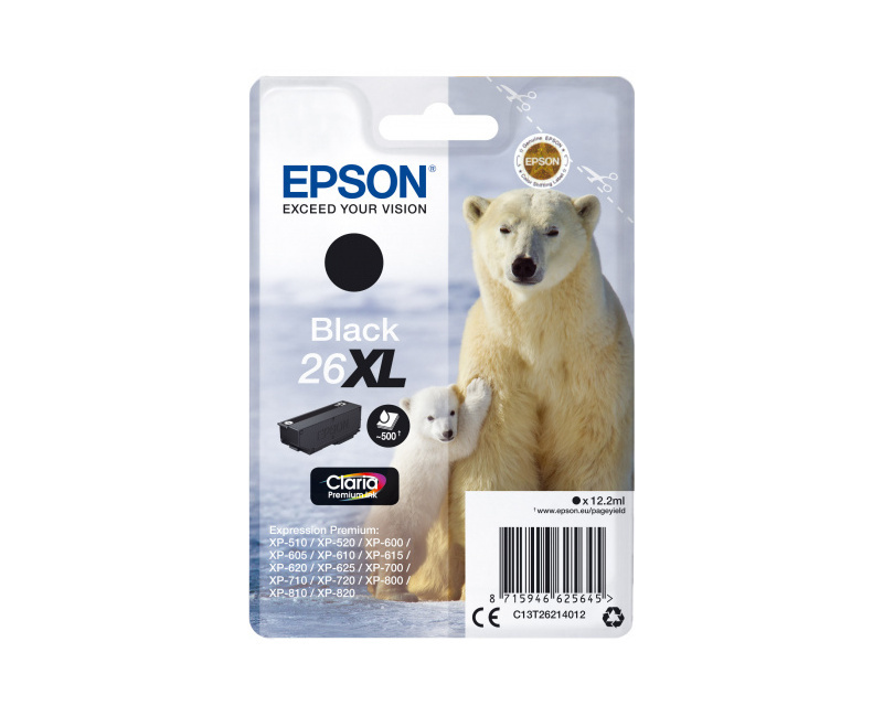 Картридж черный Epson C13T26214012
