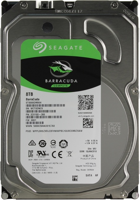 Комплектующие Жесткий диск  SEAGATE Barracuda 3.5  8TB 5.4K SATA3