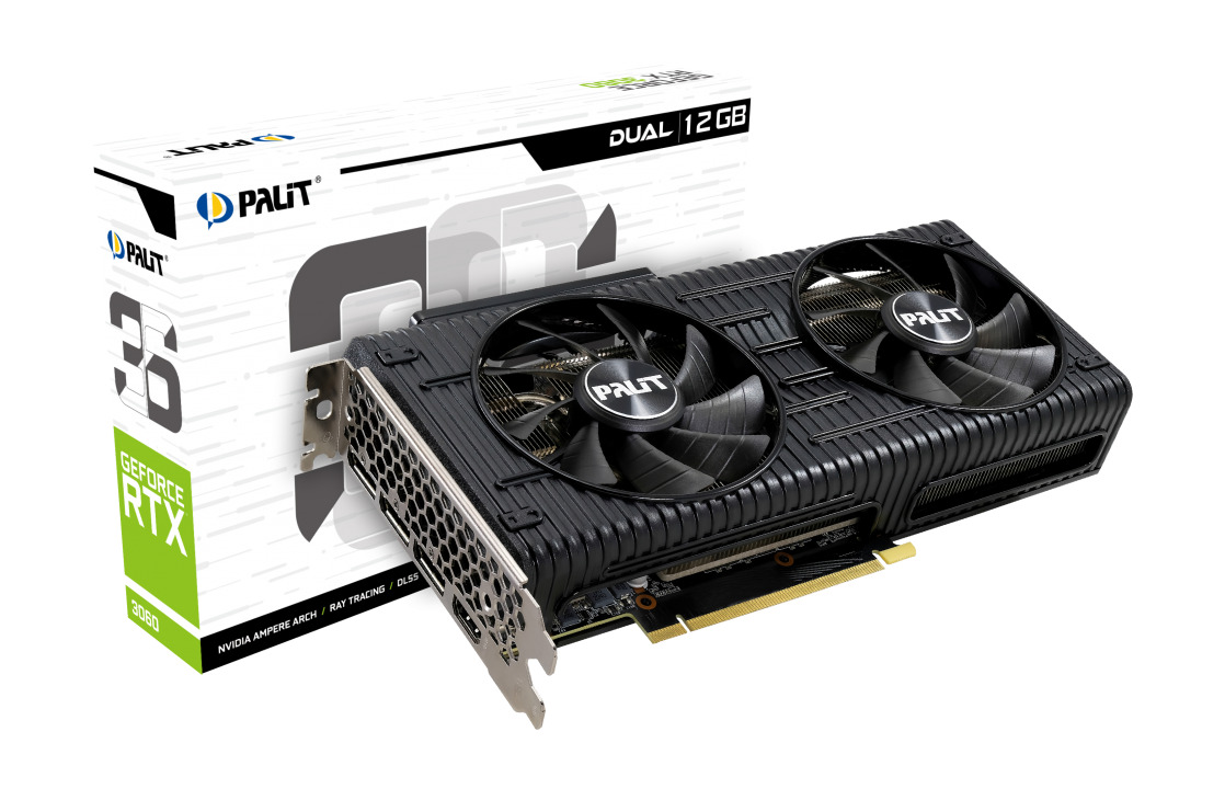 Видеокарта Palit GeForce RTX 3060 12 Б Retail LHR