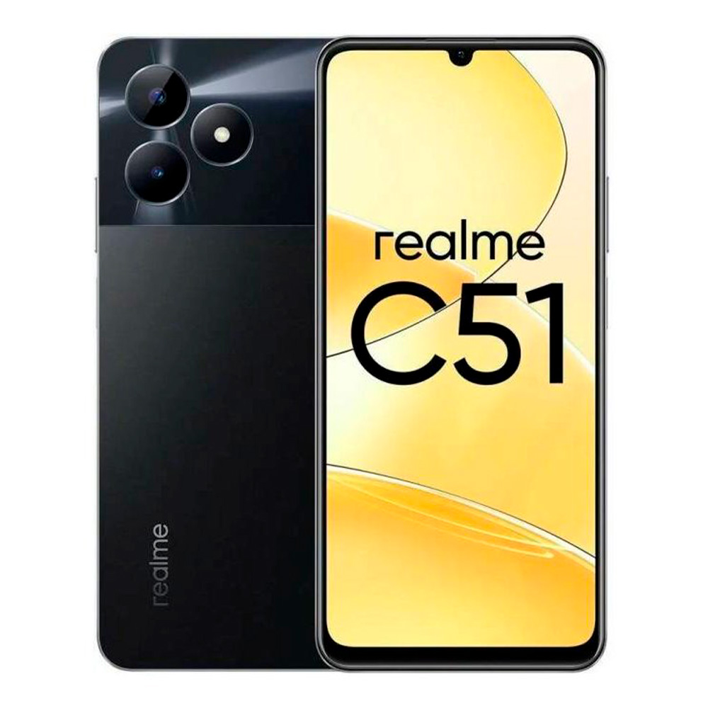 Смартфон Realme C51 4/128GB Carbon Black (Черный) RU