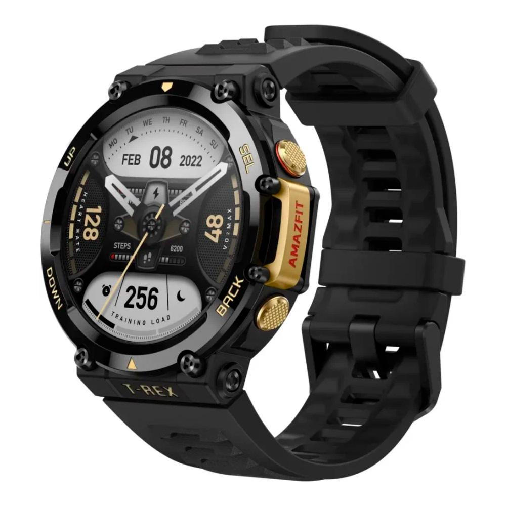   2droida Умные часы Amazfit T-Rex 2 Black/Gold (Черный/Золотой)