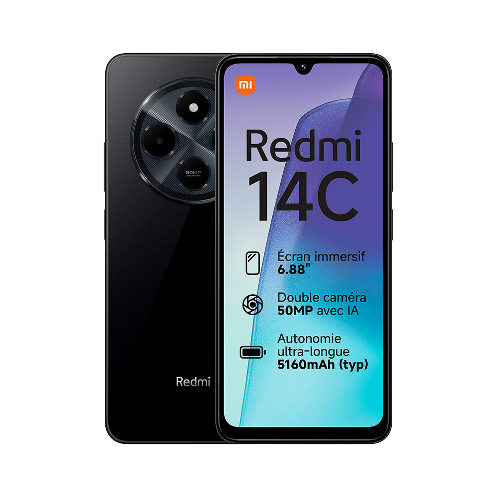 Смартфон Xiaomi Redmi 14C 4/128Gb Midnight Black (Черный) RU