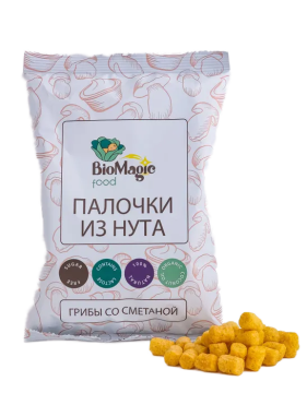 BioMagic food, Нутовые палочки, со вкусом грибов со сметаной, 75 г