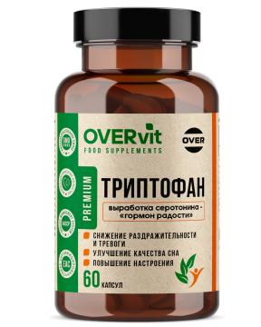 Аминокислоты OVERVit, Триптофан, капсулы, 60 шт.