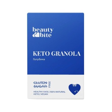 BeautyBite, Кето-гранола с голубикой, 125 г