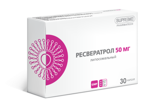 Supreme Pharmatech, Липосомальный Ресвератрол, капсулы, 30 шт.