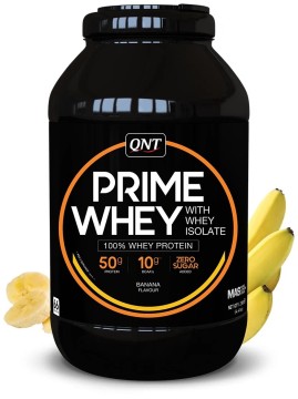 QNT, Протеин «Prime Whey», со вкусом банана, порошок, 2000 г