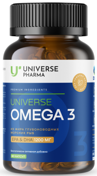 Universe Pharma, ОMEGA-3, капсулы, 60 шт.