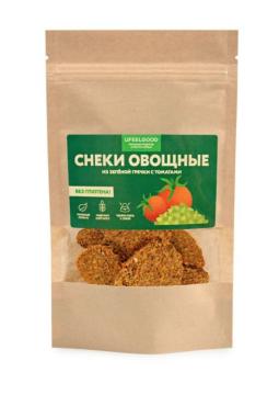 UFEELGOOD, Снеки овощные из зелёной гречки с томатами, 70 г