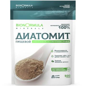 Кремний Prodex, BIONORMULA «Диатомит пищевой» (сорбент для здоровья кожи, волос, ногтей, от акне), порошок, 500 г