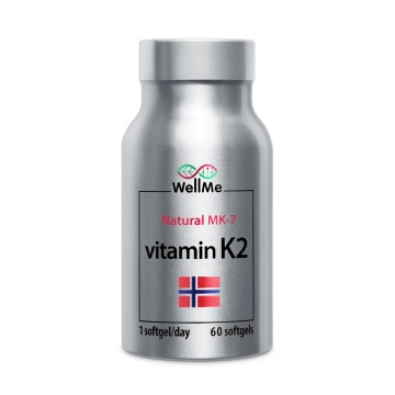 WellMe, Natural Vitamin K2 (для здоровья костей и сосудов), капсулы, 60 шт.