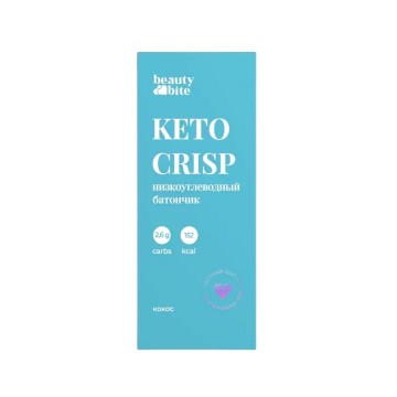 BeautyBite, Батончик «Keto Crisp» со вкусом кокоса, 35 г