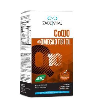 Zade Vital, Коэнзим Q10 (убихинон) + Омега 3, капсулы, 30 шт.