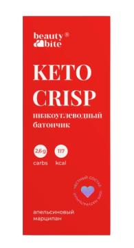 BeautyBite, Батончик «Keto Crisp» апельсиновый марципан, 35 г