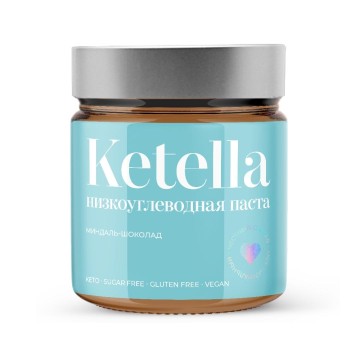 BeautyBite, Кето-паста «Ketella» шоколадно-миндальная, 180 г