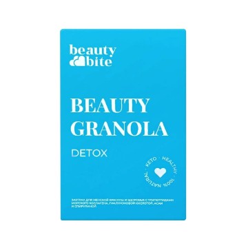 BeautyBite, Beauty Гранола функциональная низкоуглеводная Detox, (без сахара), 125 г