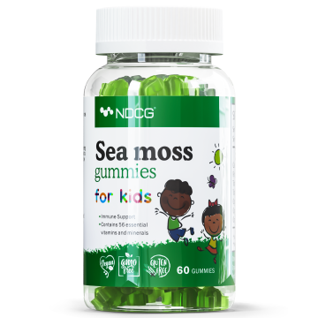 Пребиотики NDCG, Sea Moss for kids (ирландский мох), со вкусом яблока, жевательные конфеты, 60 шт.