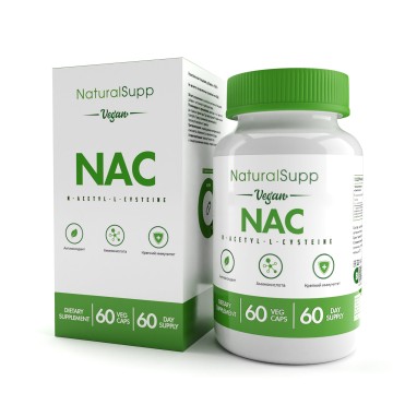 Детоксикаторы  Itab NaturalSupp, NAC (N-ацетилцистеин), капсулы, 60 шт.