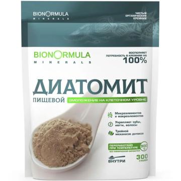 Детоксикаторы Prodex, BIONORMULA Диатомит пищевой, сорбент для здоровья кожи, волос, ногтей, от акне, порошок, 300 г