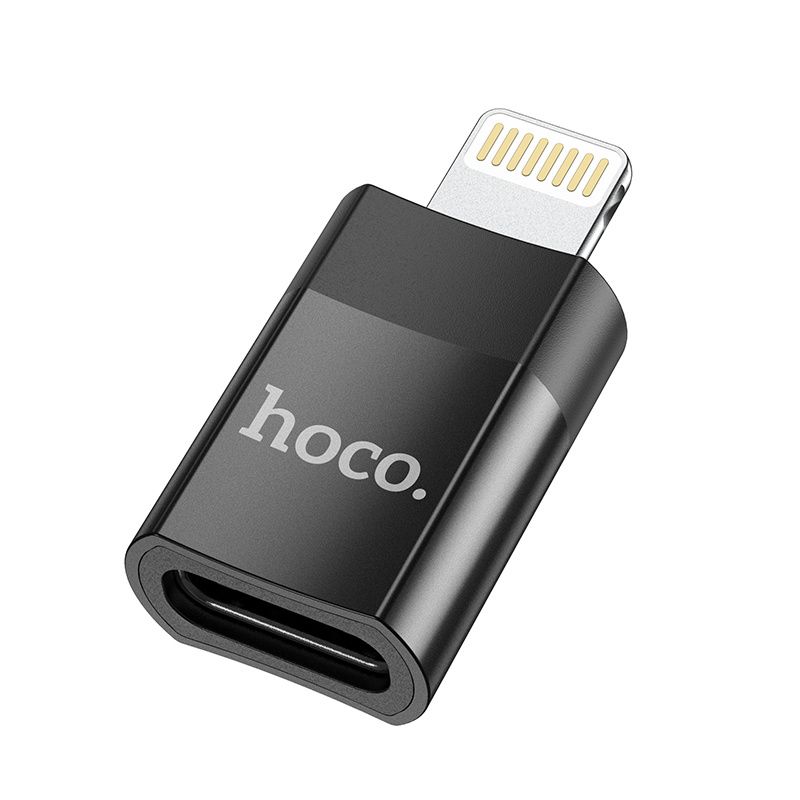 Адаптеры и переходники  AppleAvenue Переходник Hoco (UA17) Type-C на Lightning (Black)